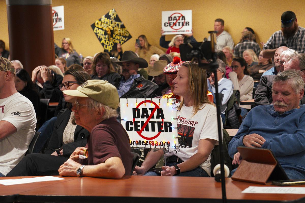 Sand Springs City Council discusses the rezoning proposal for the Project Spring data center during a Feb. 3, 2026 meeting.