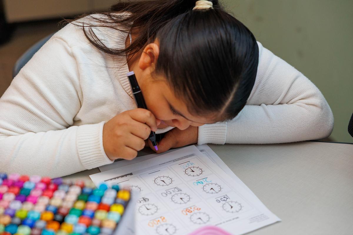Students work on classroom assignments at Tulsa's Ellen Ochoa Elementary in December 2025.