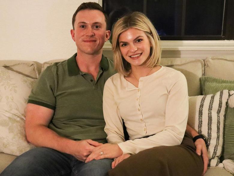 David and Abigail Stibbs, two of this year's Catholic converts at Holy Family Cathedral in downtown Tulsa, are pictured April 1, 2026. The Diocese of Tulsa and Eastern Oklahoma saw a 46% increase in new converts this year from last.