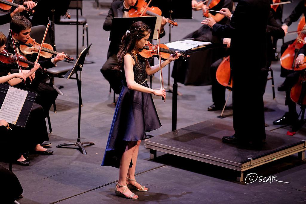 Madison Ingram performs at the Tulsa Youth Symphony Concerto Competition in 2025. She played the "Violin Concerto in E minor, Op. 64: I. Allegro molto appassionato."