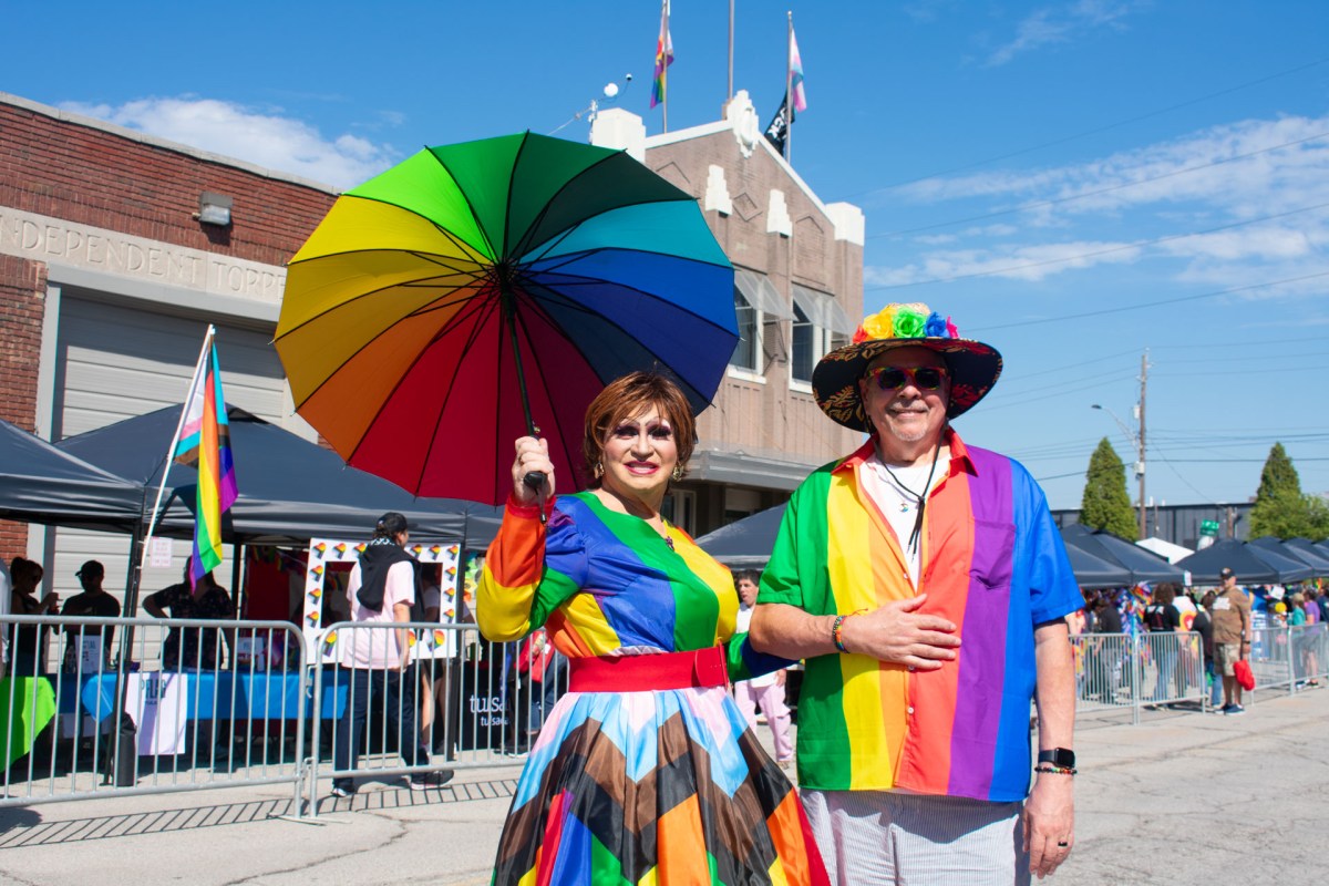 Many Tulsa Pride attendees wore the rainbow flag, a symbol of LGBTQ+ pride that reflects the diversity of the community.