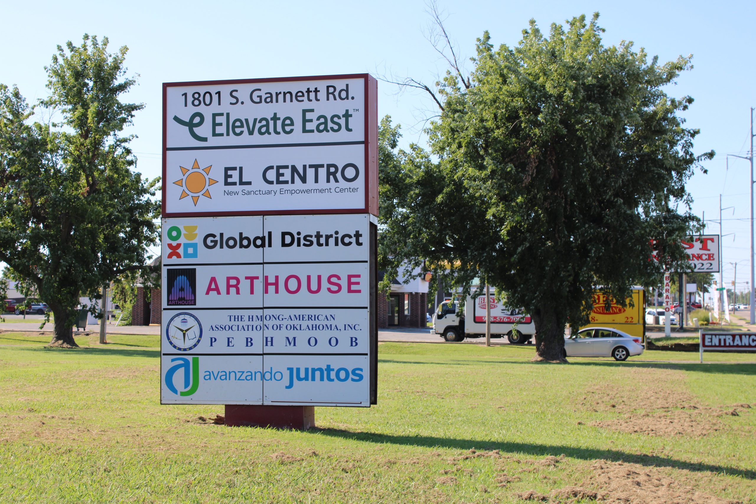 Signage at 1801 S. Garnett Rd.