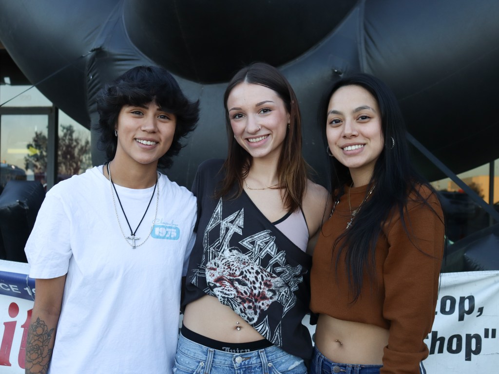 Riley Crump (center) and friends