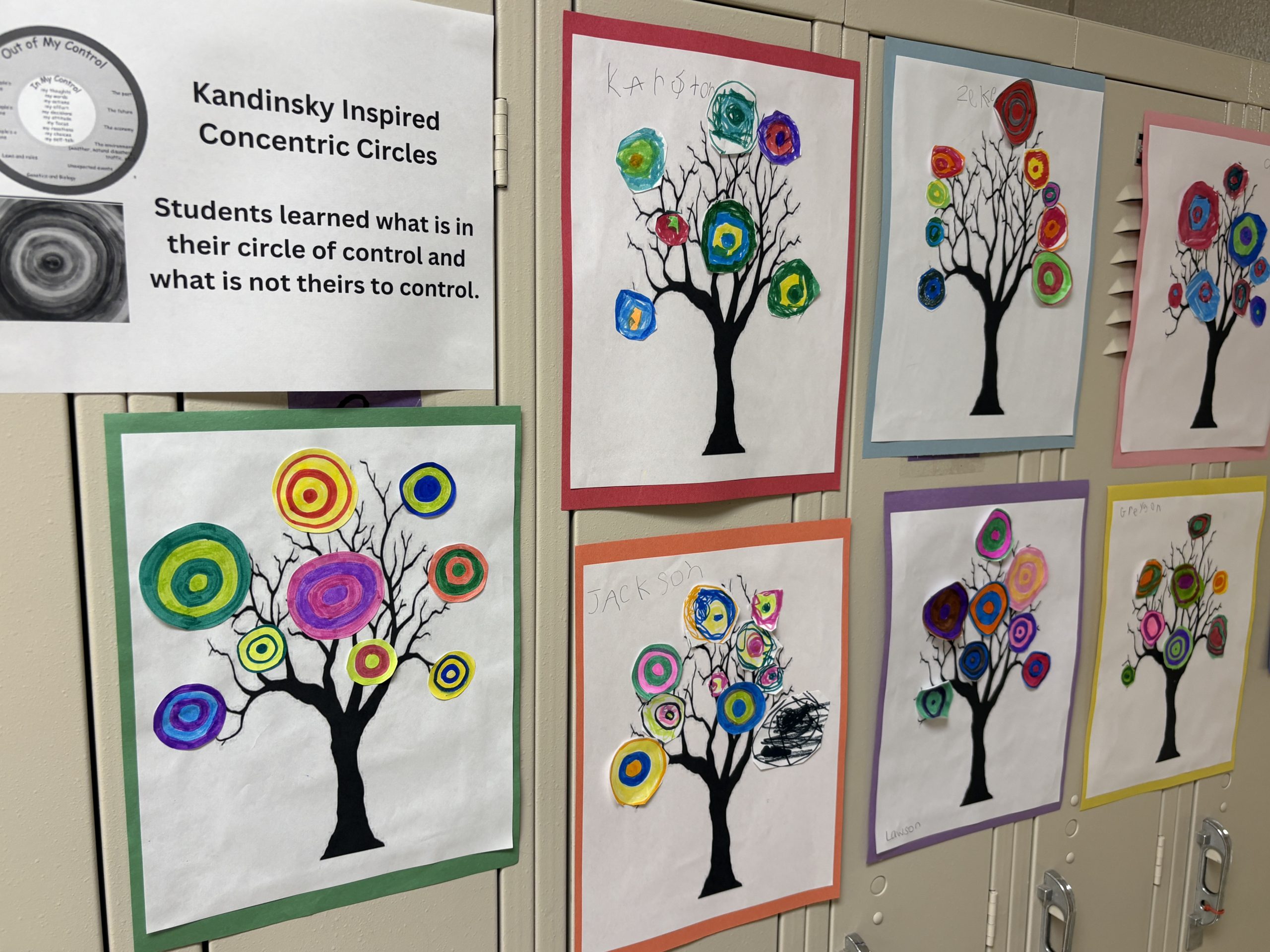 Through trees representing a student’s circle of control, Broken Arrow Public Schools students in the Tiger Connect program think more deeply about what triggers their behavior.