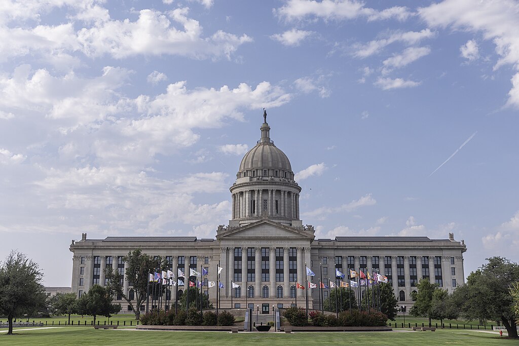 The Oklahoma State Capitol Building looking to the north is pictured in 2025.