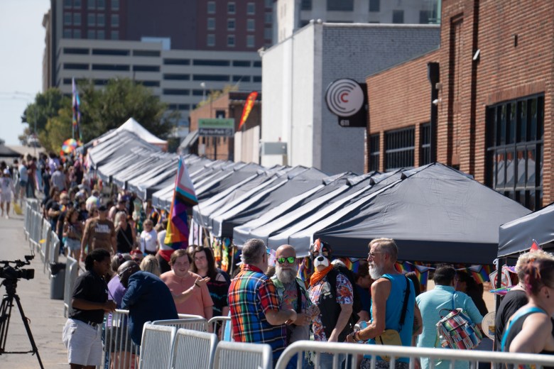 Downtown Tulsa was filled with vendors and Tulsa Pride attendees Oct. 11, 2025. | Credit: Sam Levrault, The Oklahoma Eagle