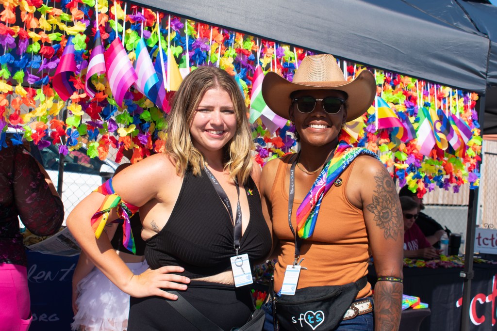 Vendors sold flags and other merchandise at the Pride Market during Tulsa Pride 2025 on Oct. 11, 2025. | Credit: Sam Levrault, The Oklahoma Eagle