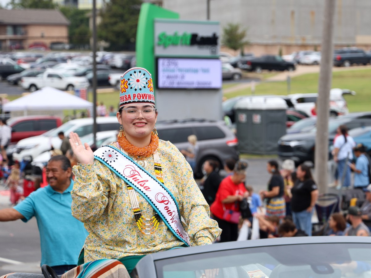 Tulsans celebrate Indigenous Peoples' Day with a parade near Dream Keepers Park on Oct. 13, 2025.