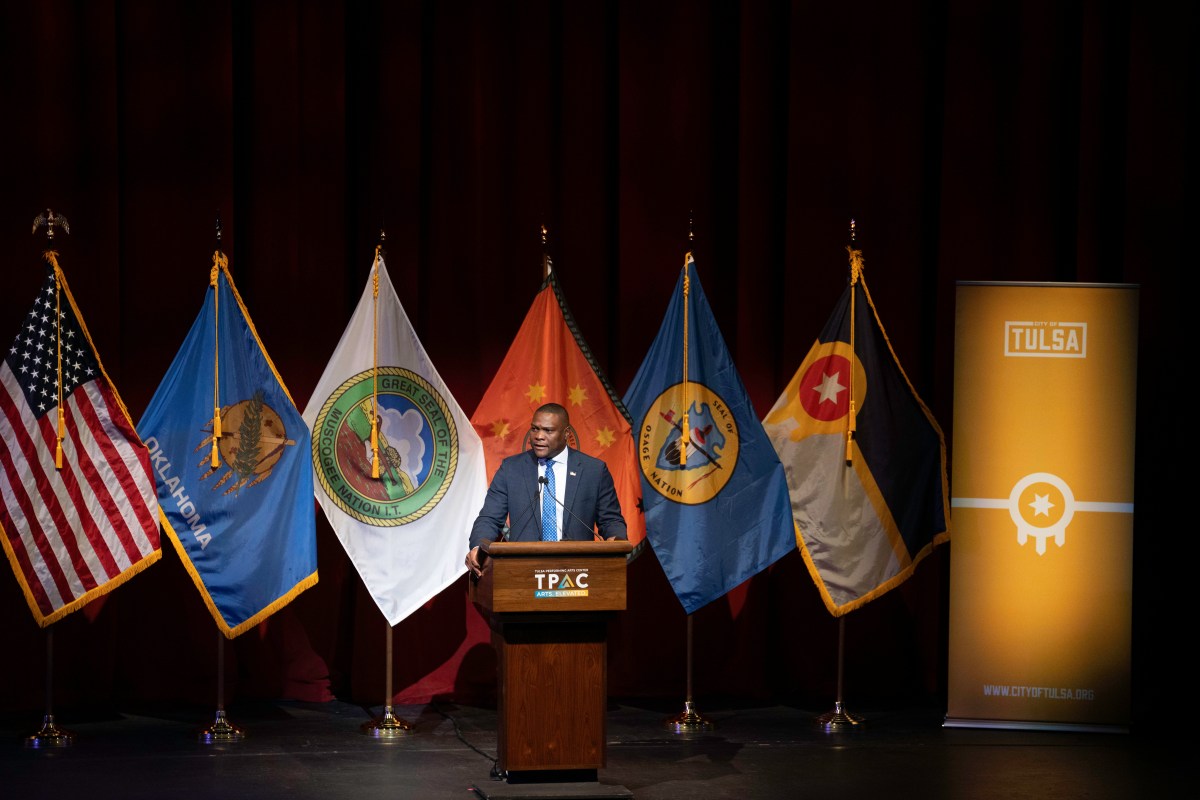 Photo of Tulsa Mayor Monroe Nichols at his 2025 State of the City Speech