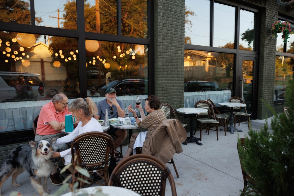 The patio at Maple Ridge Grocer, located at 1810 S. Cincinnati Ave.