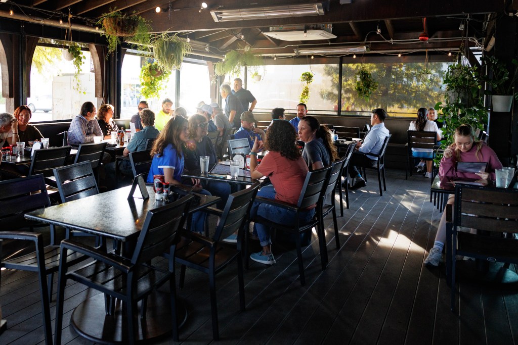 The patio at R Bar & Grill Brookside, located at 3421 S. Peoria Ave.