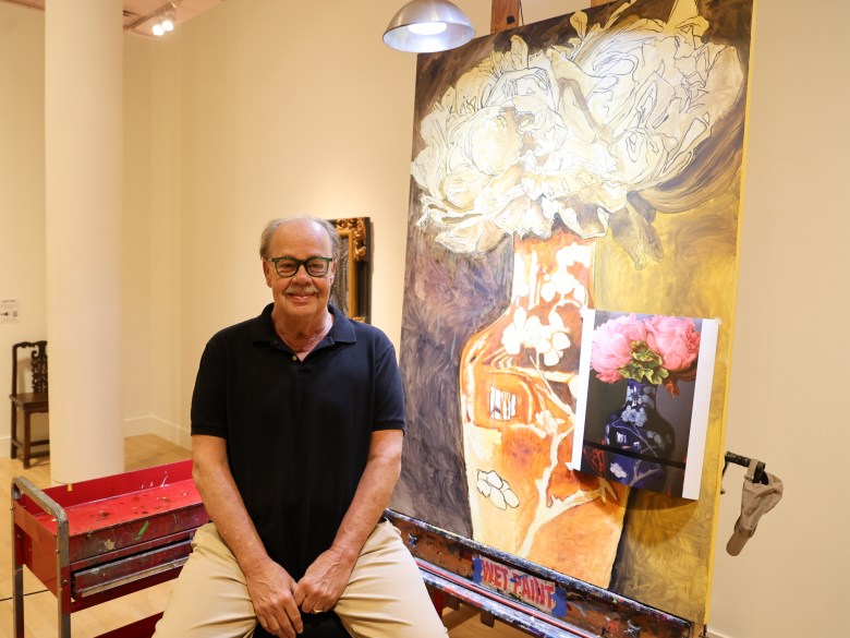 Photo of Patrick Gordon and his exhibit