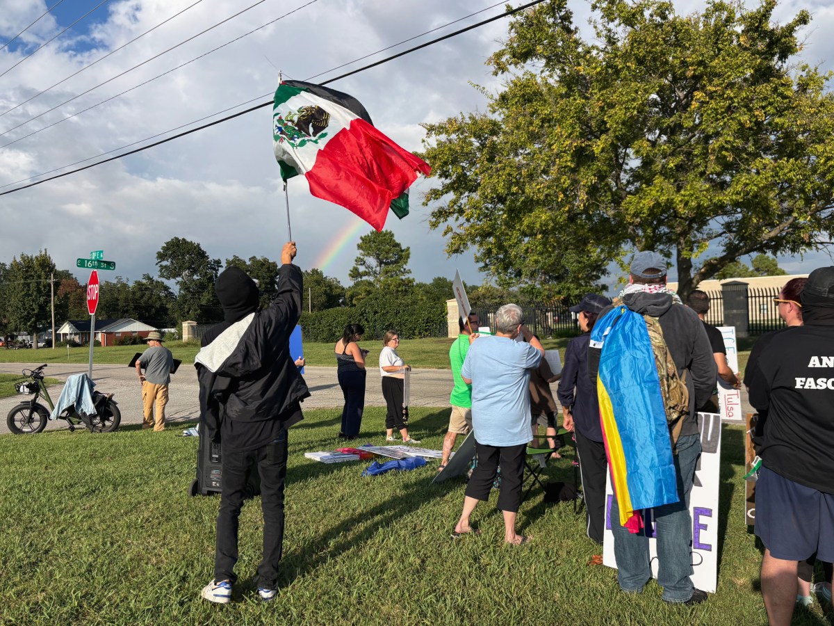 Tulsa Latinos Unidos at a protest.