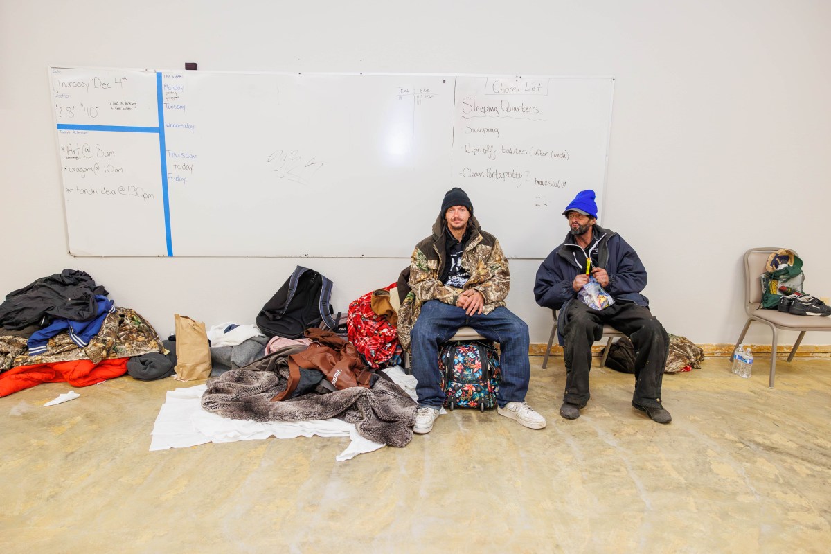 Photo of shelter guests