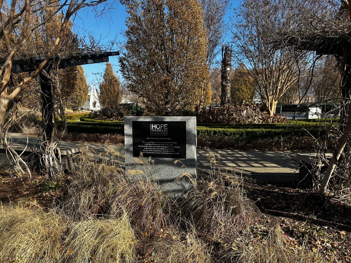 John Hope Franklin Reconciliation Park in Greenwood is pictured Dec. 22, 2025.