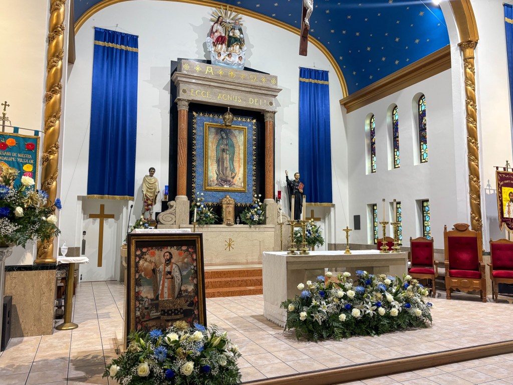 Photo of La Virgen de Guadalupe replica at St. Francis Xavier Catholic Church