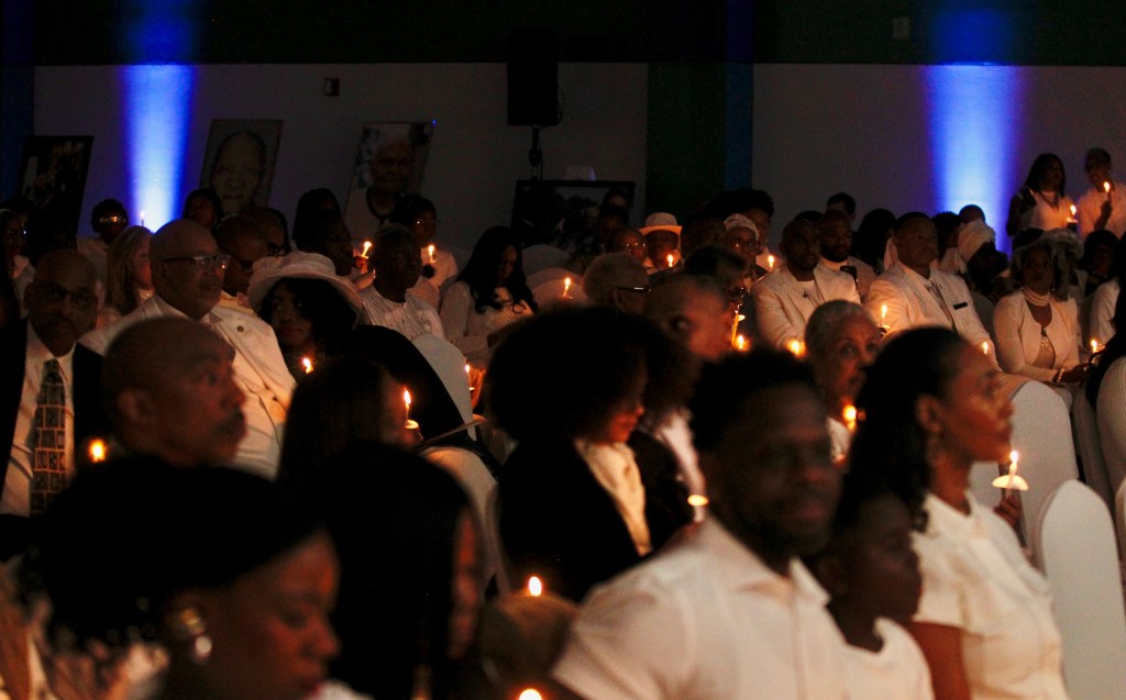 Photo of community members at Mother Viola Fletcher's celebration of life