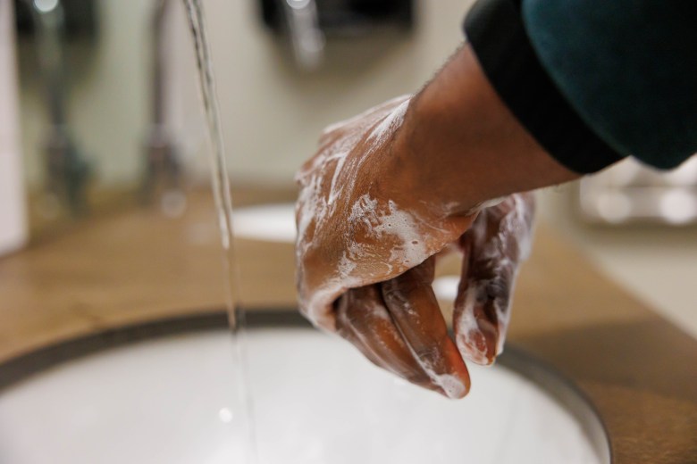 Photo of hand washing