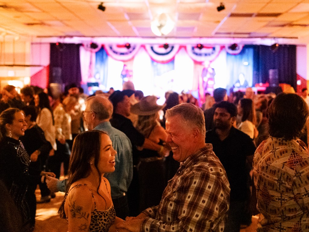 Photo of patrons dancing