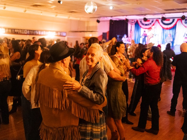 Photo of patrons dancing