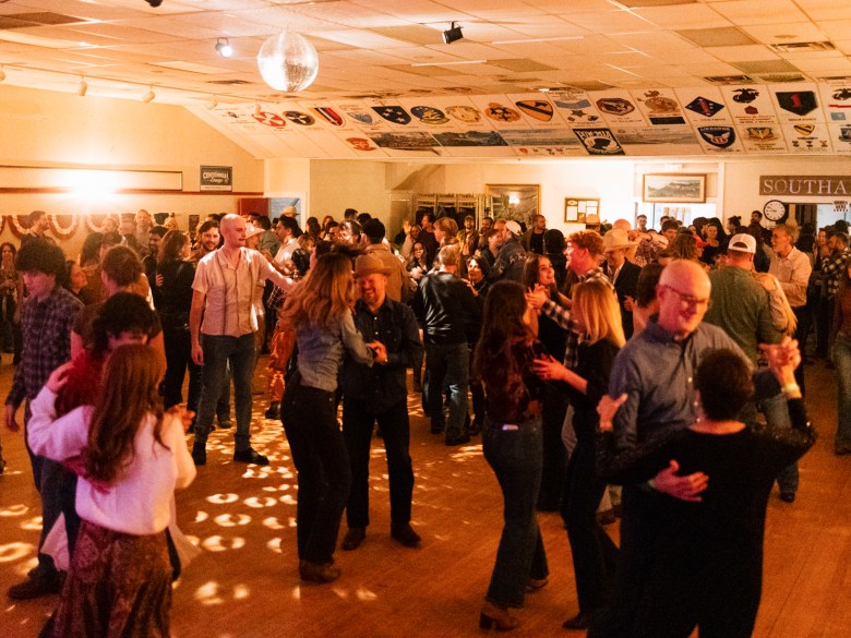 A scene from Tulsey Town Two-Step at VFW Post #577⁣ on Nov. 29. 2025. There were music performances by Jacob Tovar, Bonnie Montgomery and Melissa Carper.
