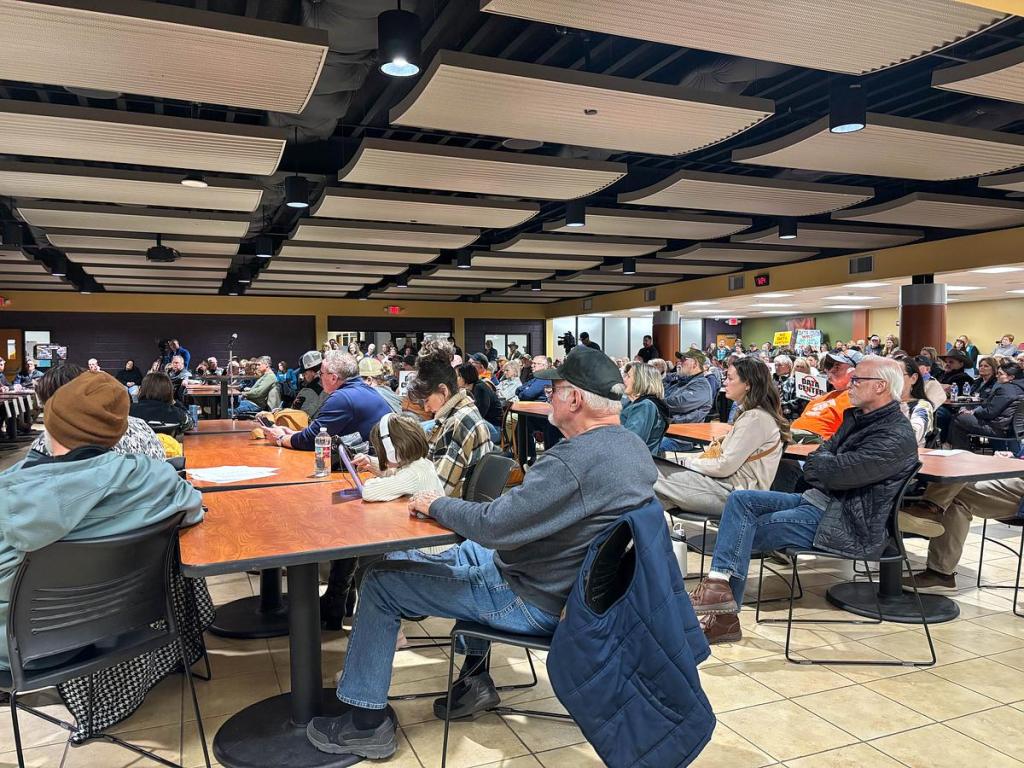 A crowd of over 300 people came to a city council special meeting on Jan. 21, 2026, to discuss Project Spring, a newly proposed data center slated to come to the rural area of Sand Springs located just 11 miles west of Tulsa.