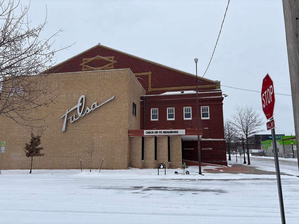 Downtown Tulsa after snow Jan. 24, 2026.