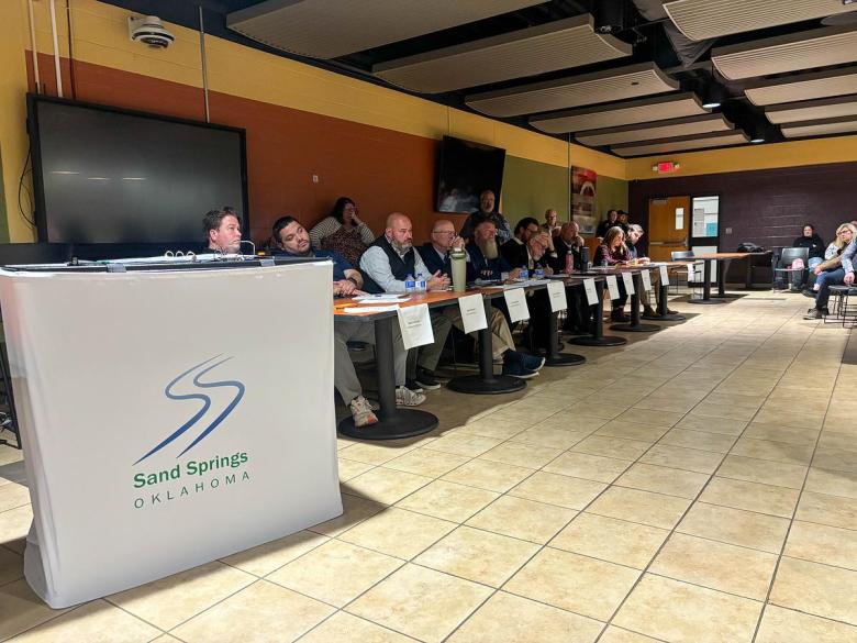 A crowd of over 300 people came to a city council special meeting on Jan. 21, 2026, to discuss Project Spring, a newly proposed data center slated to come to the rural area of Sand Springs located just 11 miles west of Tulsa.