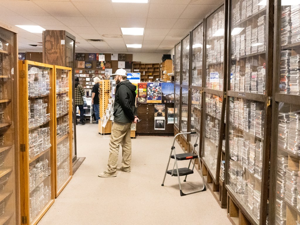 customer inside record store