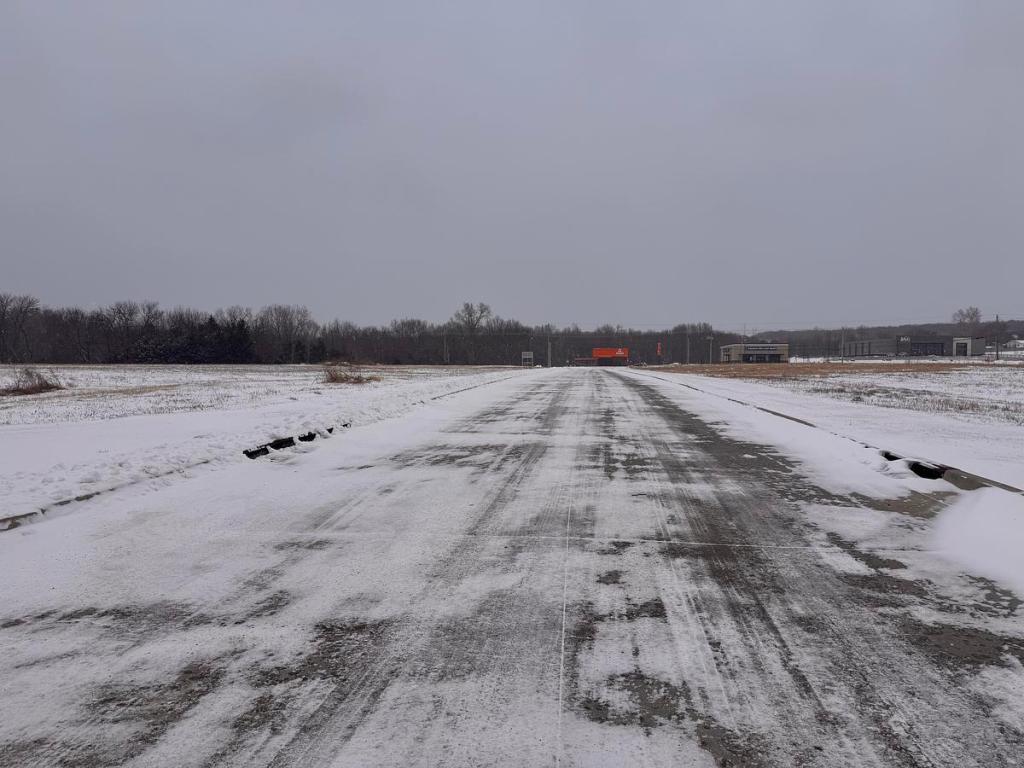 A plowed road near 71st and Elwood Jan. 24, 2026.