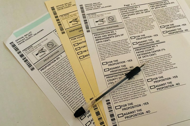 Samples of Oklahoma Ballots