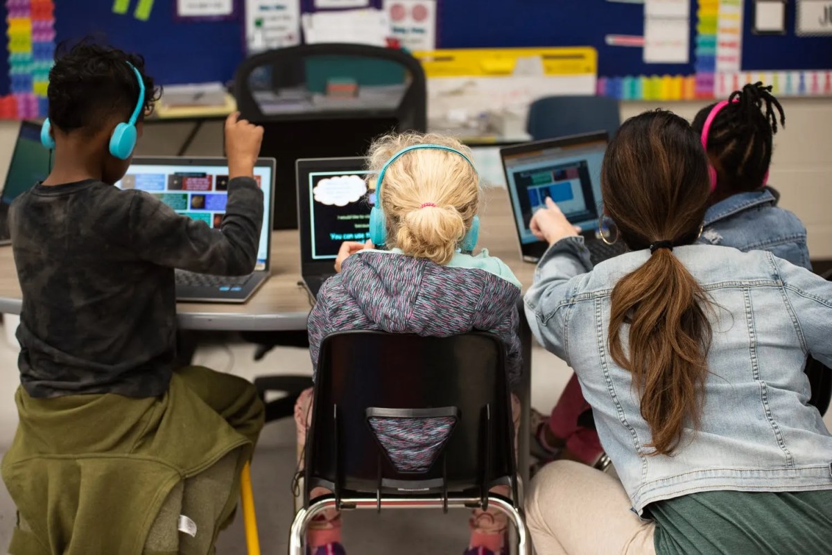 Students using laptops