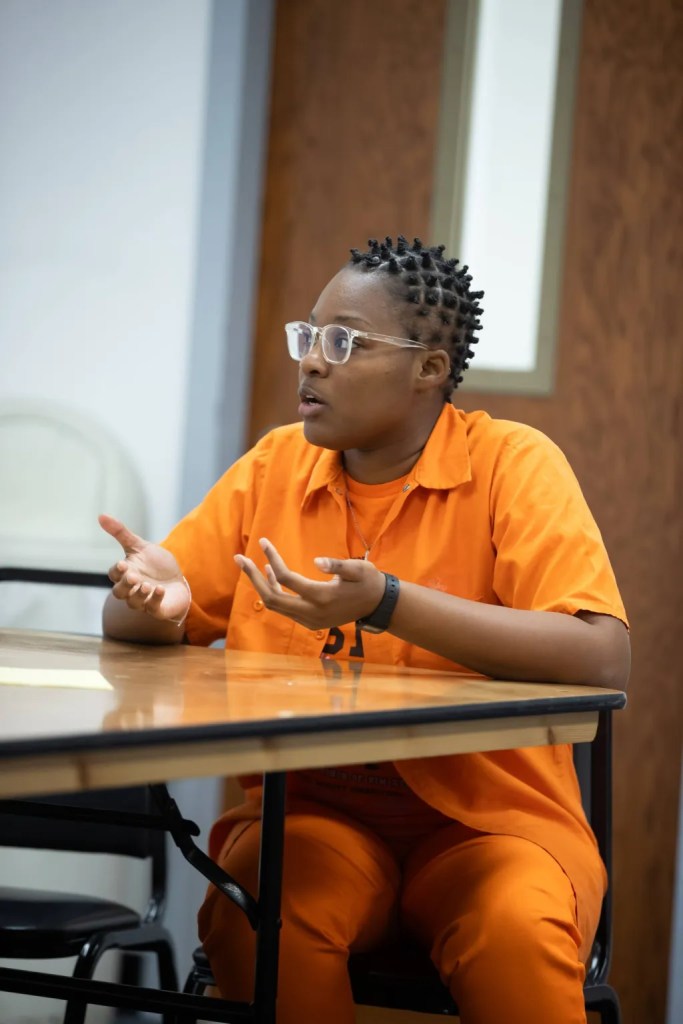 Tyesha Long is shown during an interview at the Mabel Bassett Correctional Center in McLoud on Dec. 9, 2025.