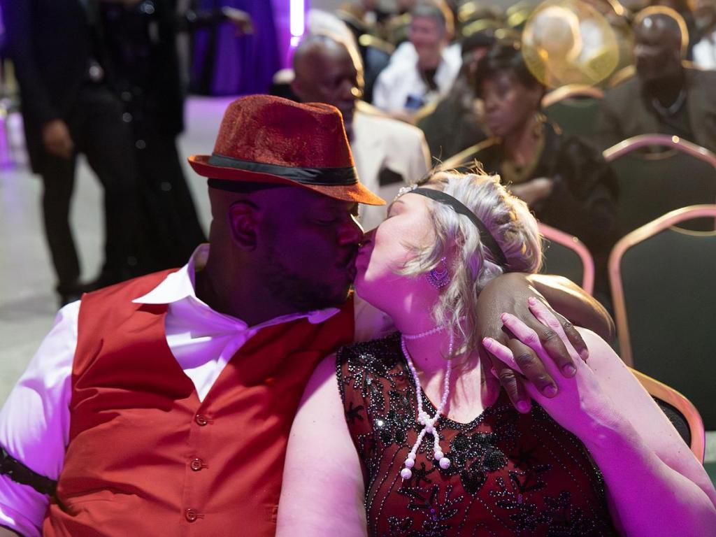 A scene from Acute Inflections performing at 36th Street North Event Center, 1125 E. 36th St. N., on Feb. 25, 2026. The New York City-based Jazzy R&B duo played for hundreds. 