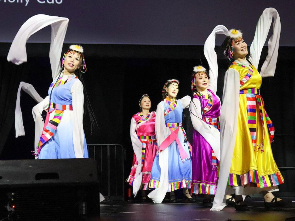 Performers dance at Tulsa Asia Fest in Arvest Convention Center Saturday, Jan. 31, 2026. Thousands of people showed up for the Asian Affairs Commission's largest event to date. Credit: Libby Hobbs / Tulsa Flyer