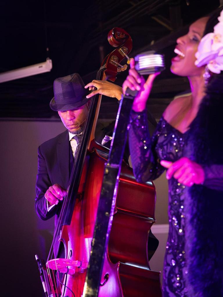 A scene from Acute Inflections performing at 36th Street North Event Center, 1125 E. 36th St. N., on Feb. 25, 2026. The New York City-based Jazzy R&B duo played for hundreds. 