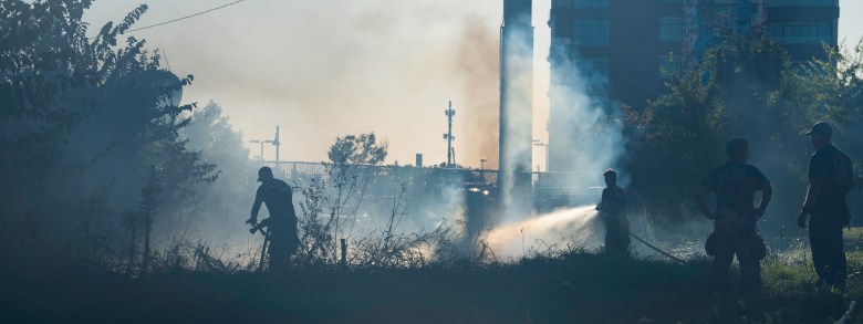 Grass fire