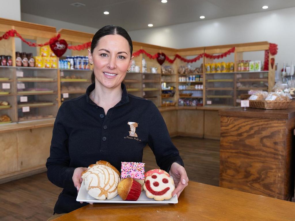 Pancho Anaya co-owner Katia Anaya inside her family's bakery and store at 40 S. Garnett Rd. on Feb. 20, 2026.