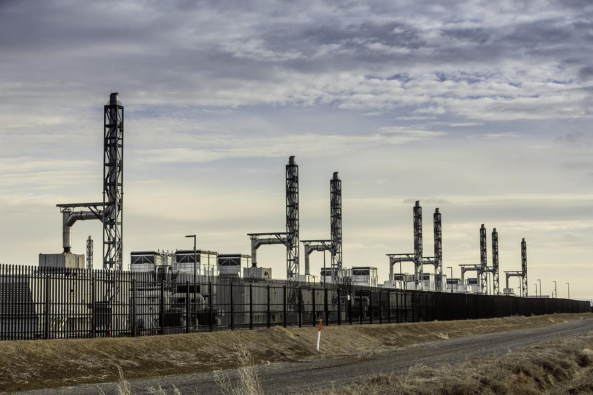 Power infrastructure for a Microsoft data center complex in Quincy, Washington on Jan. 26, 2026.