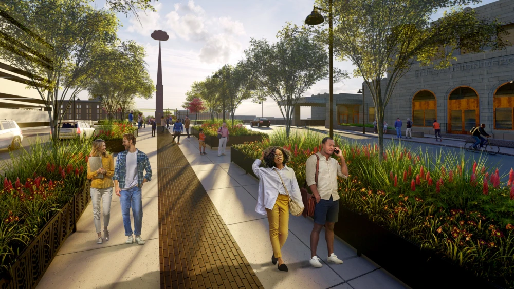 Center of the Universe Plaza rendering.