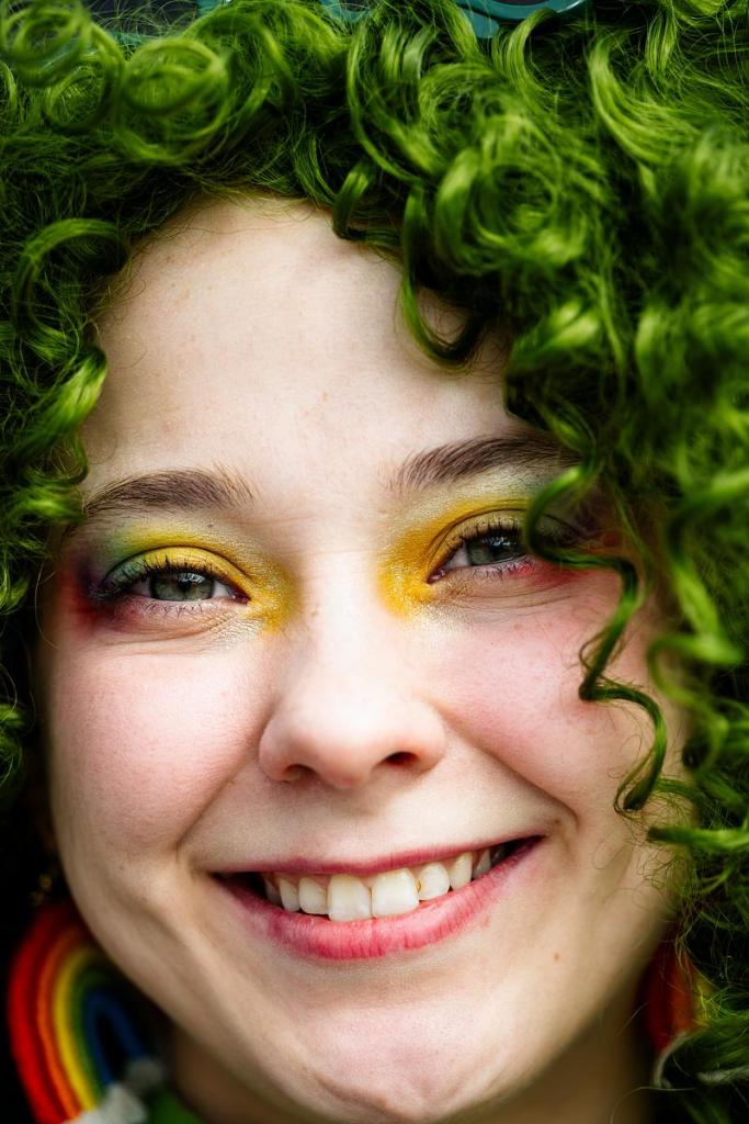 Torei Barfield smiles during the St. Patrick’s Day celebration outside Killkenny's Irish Pub March 17, 2026. The block party included multiple bars, children's activities, music and more.