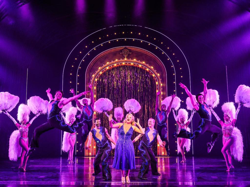 Megan Hilty (center) and Cast in the Original Broadway Cast of "DEATH BECOMES HER."
