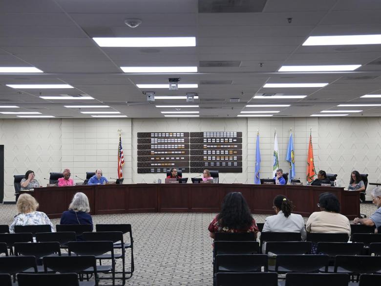The Tulsa Public Schools Board of Education meets on Aug, 4, 2025.