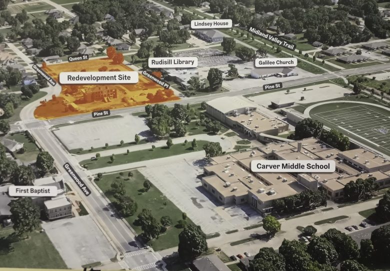 Redevelopment plan for Moton Hospital area at Greenwood Avenue and Pine Street.