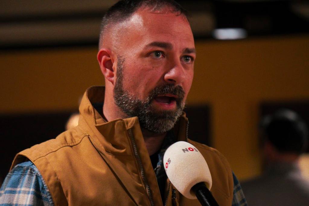 Kyle Schmidt, president of the board of directors of the Protect Sand Springs Alliance, spoke against the proposed Project Spring data center during a Feb. 3, 2026 meeting. 