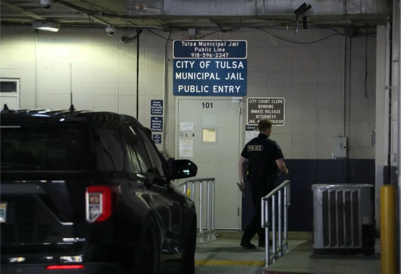 The Tulsa Municipal Jail is located in a parking garage under the civic plaza in downtown Tulsa.