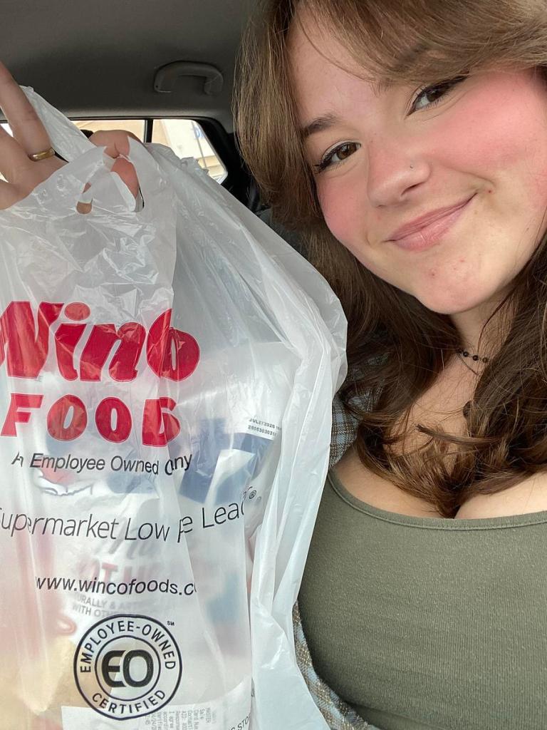 Alexa Cappotelli poses for a photo at WinCo Foods, 7130 S. Memorial Drive. Cappotelli is a Tulsa Documenter and gathered price information for this story. 