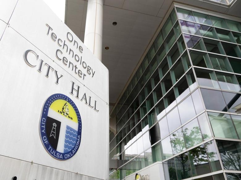 Outside City Hall on April 17, 2026.