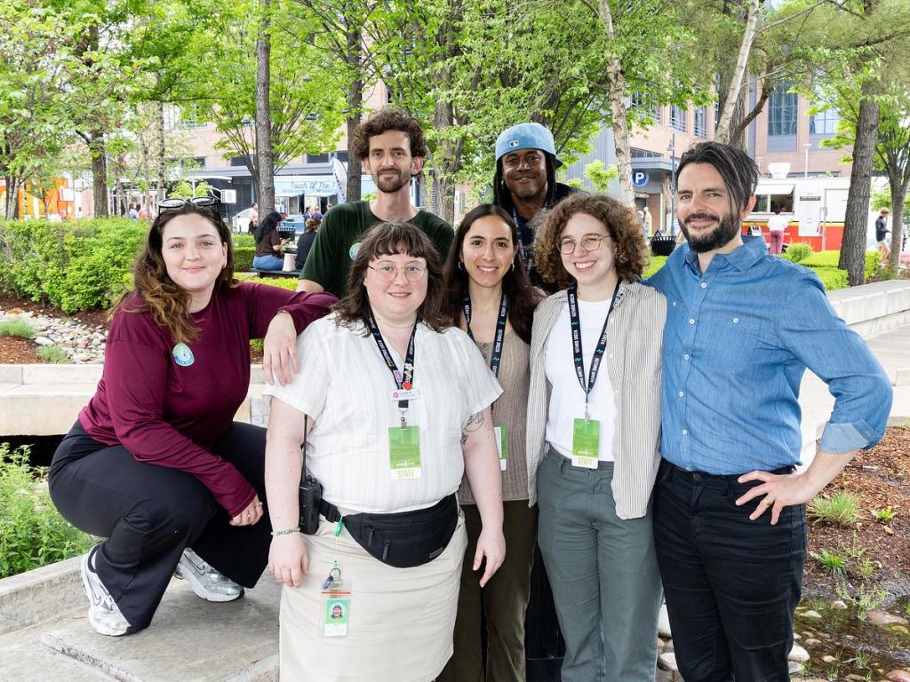 Guthrie Green's events team at Food Truck Wednesday on April 15, 2026. Front row left to right: Maggie Joyner, Elizabeth Boze, Mayela Estrada, Jewel Thompson and Scott Bell. Back row: Charles Marley and Anthony Robinson.