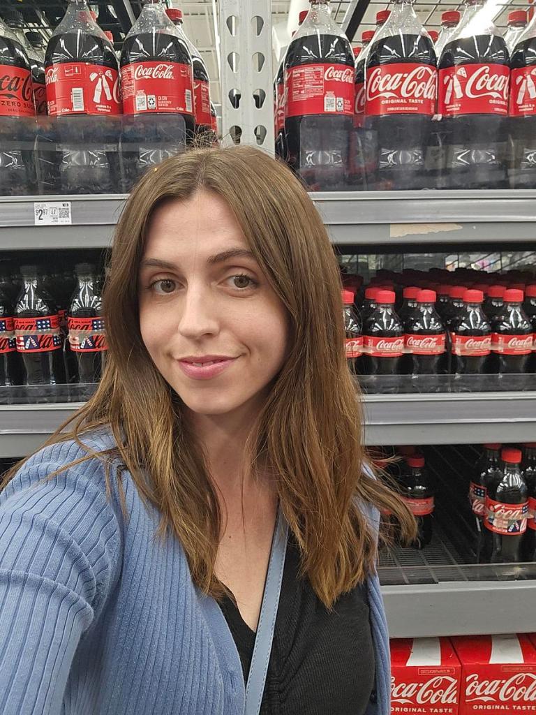 Faith Harl poses for a photo at Walmart Neighborhood Market, 3116 S. Garnett Road. Harl is a Tulsa Documenter and gathered price information for this story. 